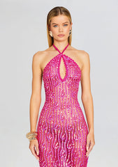 Massie Sequin Crochet Dress