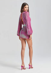 Tara Sequin Crochet Dress