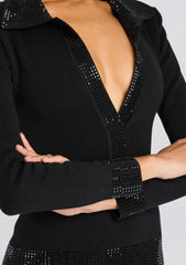 Santana Embellished Knit Dress