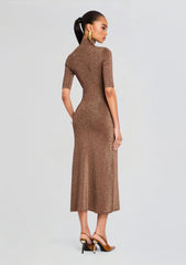 Maribel Metallic Knit Dress